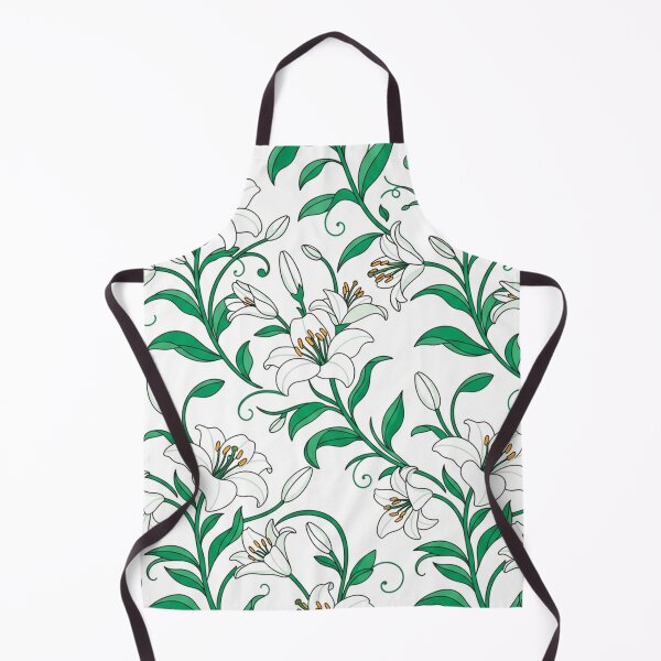 Item preview, Elegant White Lily Floral Botanical Pattern designed and sold by Owcomm.