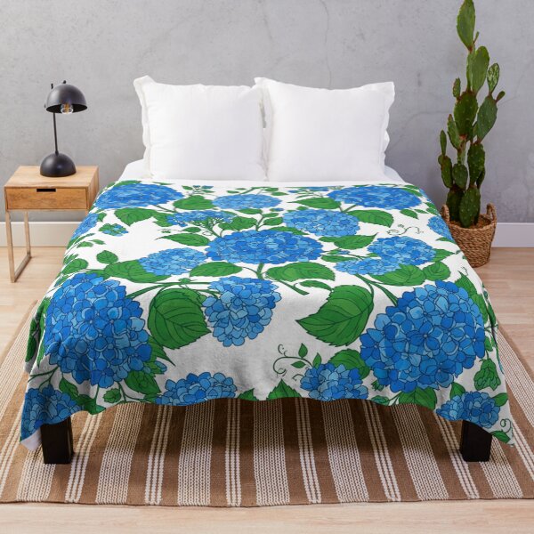 Item preview, Beautiful Blue Hydrangea Floral Pattern Illustration    designed and sold by Owcomm.