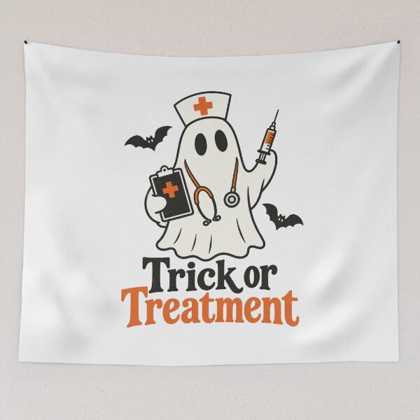 Item preview, Nurse Halloween - Trick or Treatment  designed and sold by CampAndCoast.