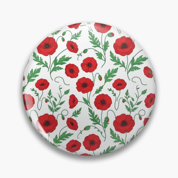 Item preview, Vibrant Red Poppy Floral Pattern Illustration designed and sold by Owcomm.