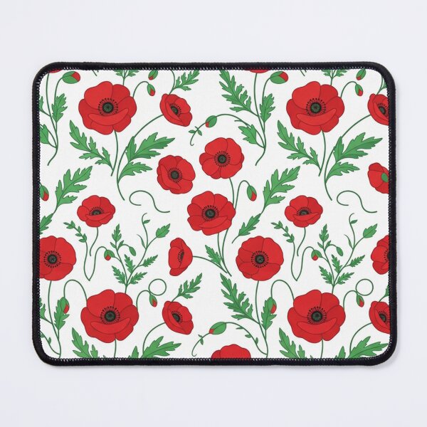 Item preview, Vibrant Red Poppy Floral Pattern Illustration designed and sold by Owcomm.