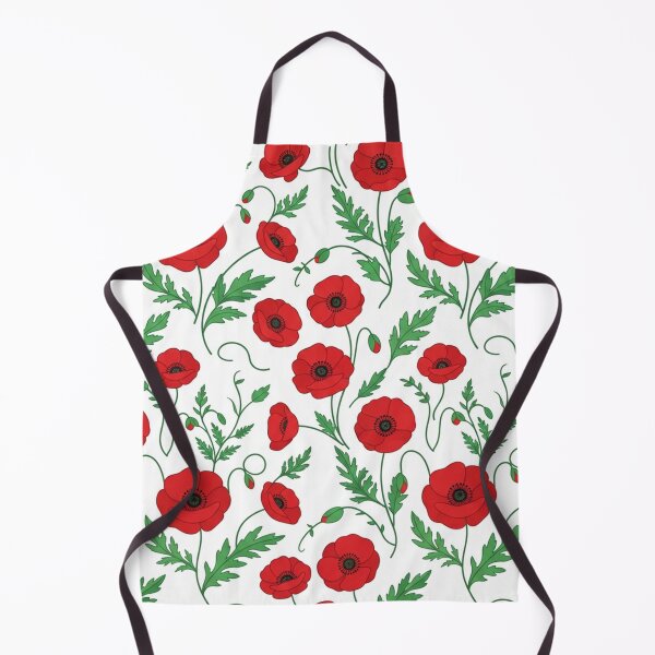 Item preview, Vibrant Red Poppy Floral Pattern Illustration designed and sold by Owcomm.