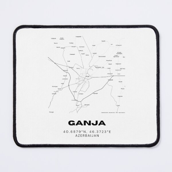 Item preview, Ganja Azerbaijan Map Coordinates – Minimalist Location Design designed and sold by RM-Journey.