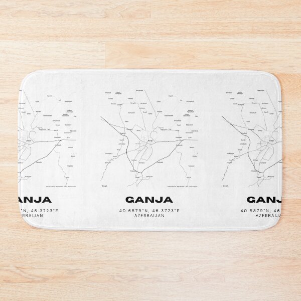 Item preview, Ganja Azerbaijan Map Coordinates – Minimalist Location Design designed and sold by RM-Journey.