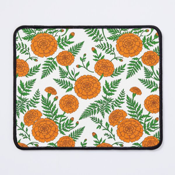 Item preview, Orange Marigold Flower Pattern Botanical Illustration designed and sold by Owcomm.