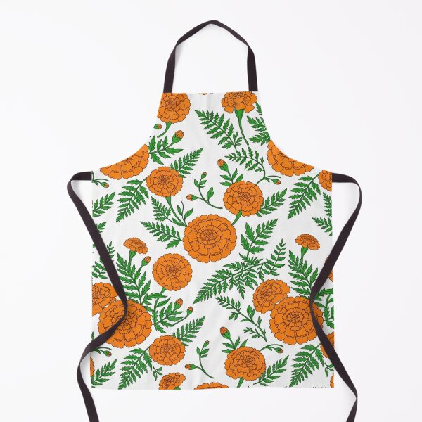 Item preview, Orange Marigold Flower Pattern Botanical Illustration    designed and sold by Owcomm.