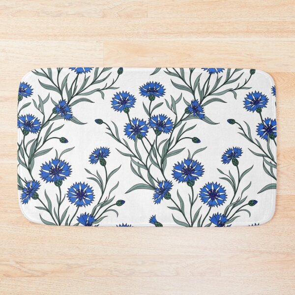 Item preview, Blue Cornflower Floral Botanical Pattern designed and sold by Owcomm.