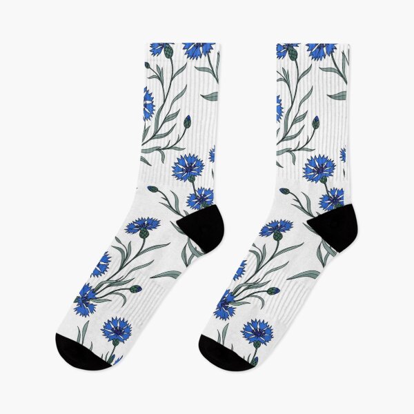 Item preview, Blue Cornflower Floral Botanical Pattern designed and sold by Owcomm.