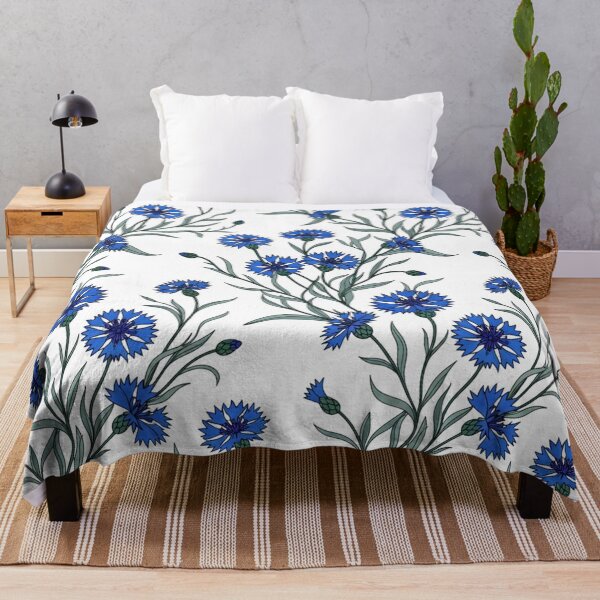 Item preview, Blue Cornflower Floral Botanical Pattern designed and sold by Owcomm.