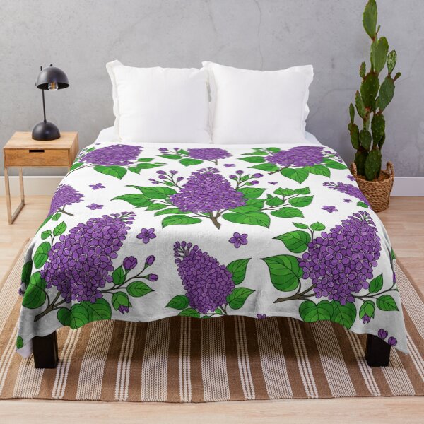 Item preview, Beautiful Purple Lilac Flowers Floral Pattern designed and sold by Owcomm.