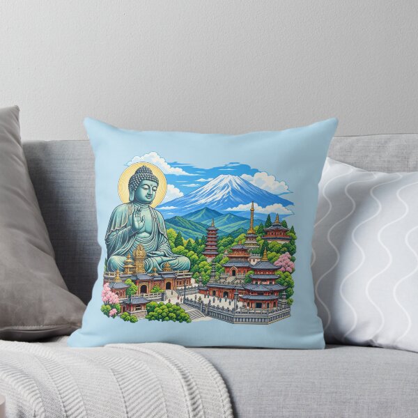 Item preview, Serene Buddha Temples designed and sold by Myra365Art.