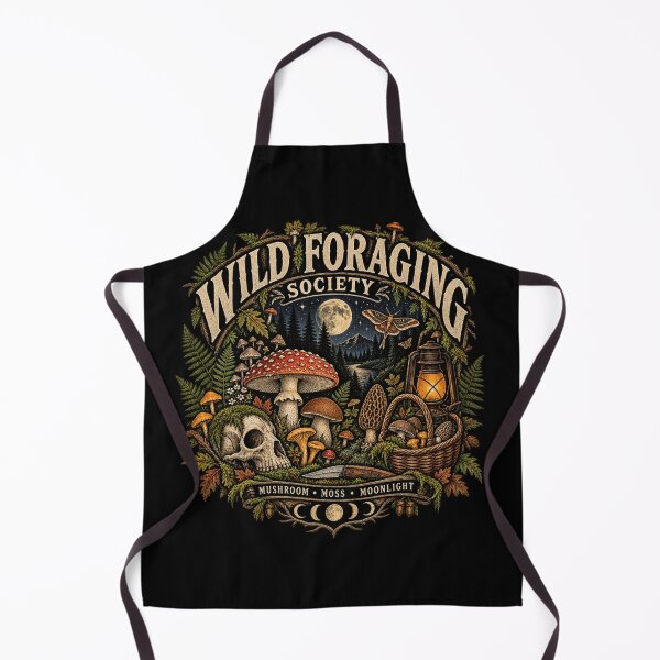 Item preview, Wild Foraging Society Mushroom Foraging Vintage Forest designed and sold by FakePeopleSuck.