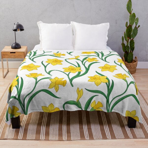 Item preview, Bright Yellow Daffodil Flower Botanical Pattern    designed and sold by Owcomm.