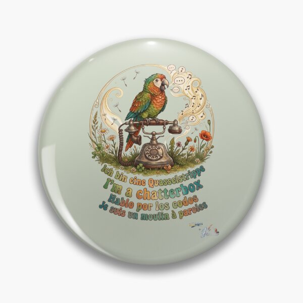 Item preview, WILDWISERS by HERMIE: Parrot - I'm a chatterbox designed and sold by HERMIE-design.
