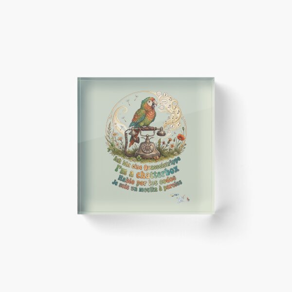 Item preview, WILDWISERS by HERMIE: Parrot - I'm a chatterbox designed and sold by HERMIE-design.