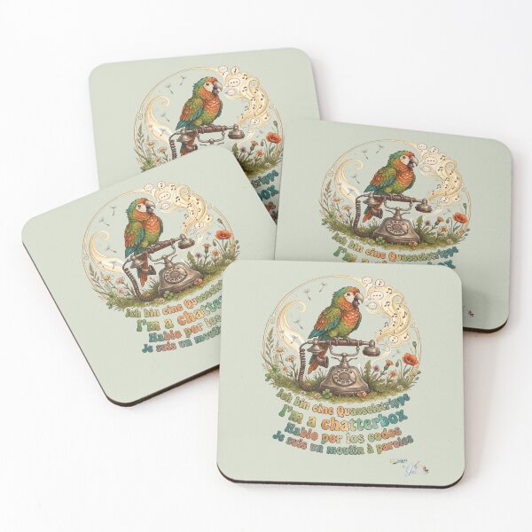Item preview, WILDWISERS by HERMIE: Parrot - I'm a chatterbox designed and sold by HERMIE-design.