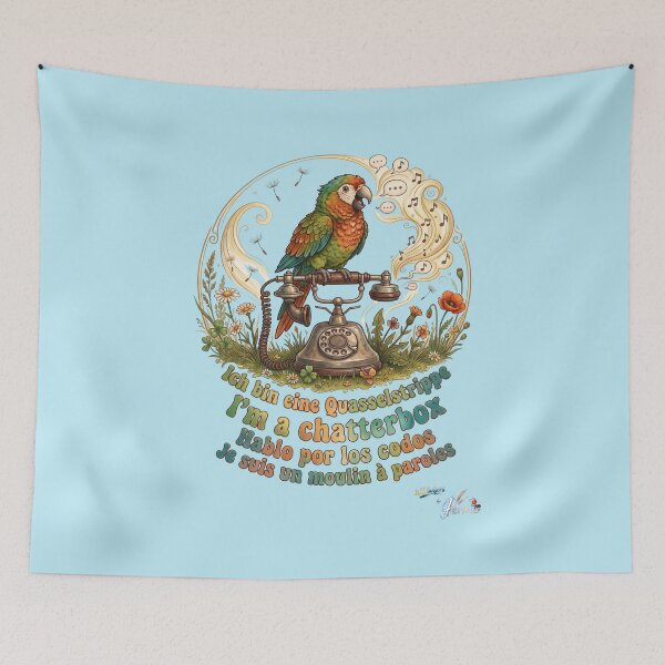 Item preview, WILDWISERS by HERMIE: Parrot - I'm a chatterbox designed and sold by HERMIE-design.