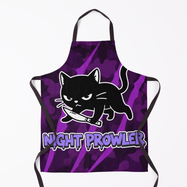 Item preview, Night Prowler Black Cat Knife Cartoon Square Edition designed and sold by Taridesign.