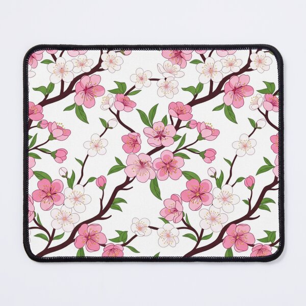 Item preview, Blossoming Pink And White Spring Flowers Pattern designed and sold by Owcomm.
