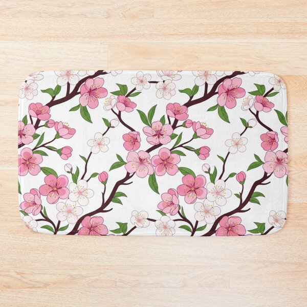 Item preview, Blossoming Pink And White Spring Flowers Pattern designed and sold by Owcomm.
