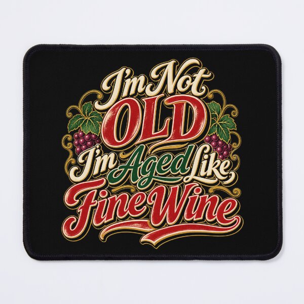 Item preview, I'm Not Old I'm Aged Like Fine Wine – Funny Vintage Aging Humor designed and sold by Classic Chaos Creations.