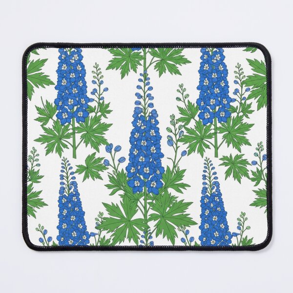 Item preview, Blue Delphinium Flower Botanical Seamless Pattern designed and sold by Owcomm.