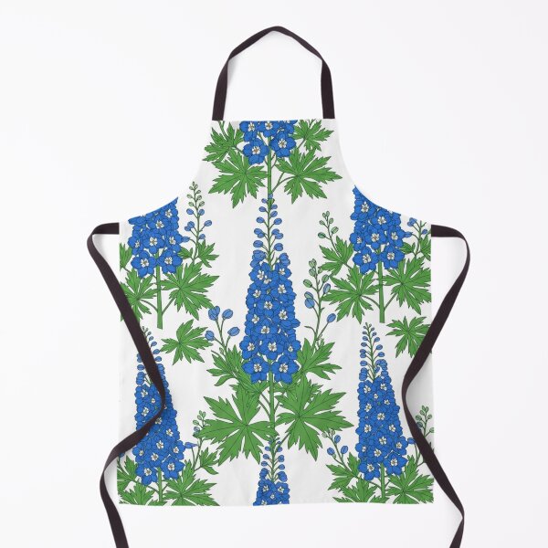 Item preview, Blue Delphinium Flower Botanical Seamless Pattern designed and sold by Owcomm.