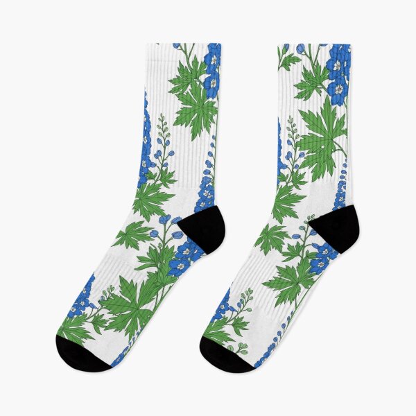 Item preview, Blue Delphinium Flower Botanical Seamless Pattern designed and sold by Owcomm.