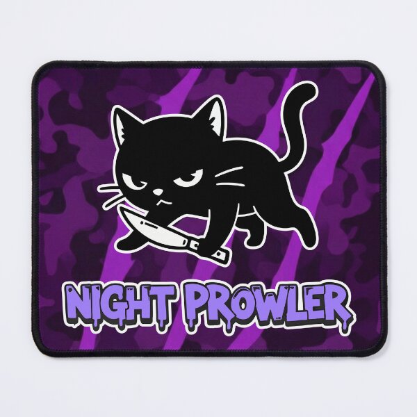 Item preview, Night Prowler Black Cat Knife Cartoon designed and sold by Taridesign.