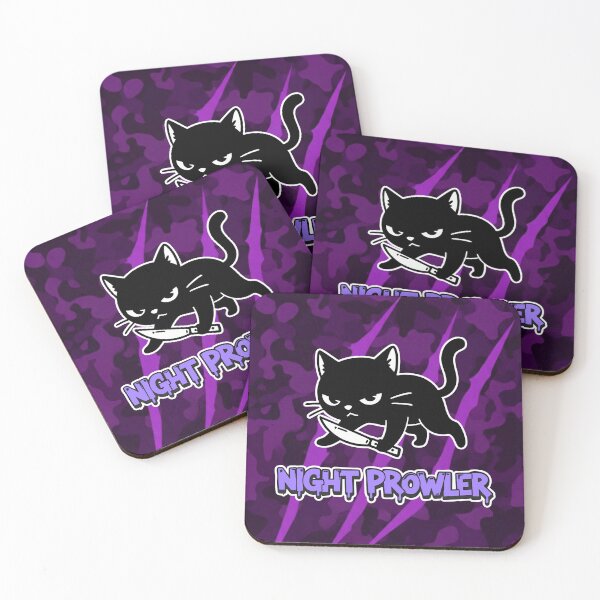 Item preview, Night Prowler Black Cat Knife Cartoon designed and sold by Taridesign.