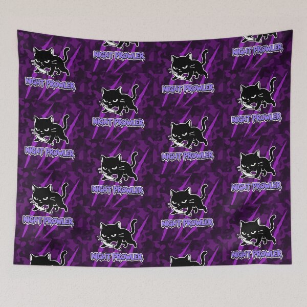Item preview, Night Prowler Black Cat Knife Cartoon designed and sold by Taridesign.