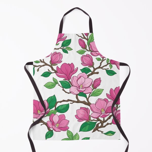 Item preview, Pink Magnolia Flowers Botanical Pattern Illustration    designed and sold by Owcomm.