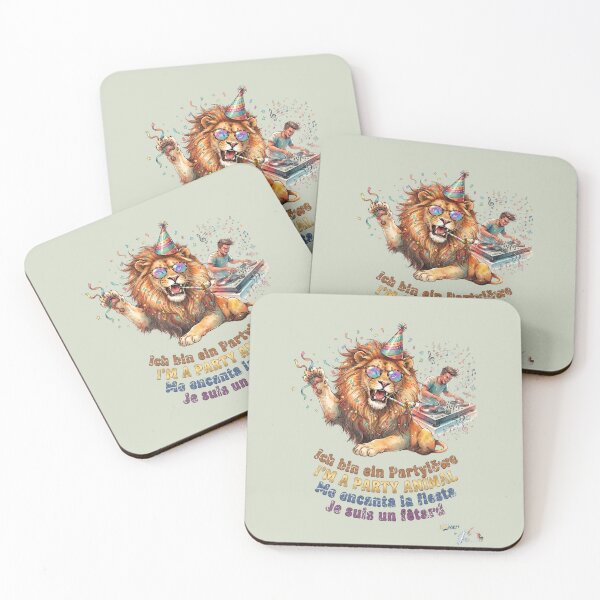 Item preview, WILDWISERS by HERMIE: Lion - I'm a party animal designed and sold by HERMIE-design.