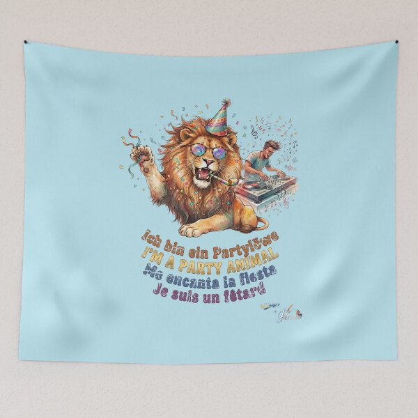 Item preview, WILDWISERS by HERMIE: Lion - I'm a party animal designed and sold by HERMIE-design.