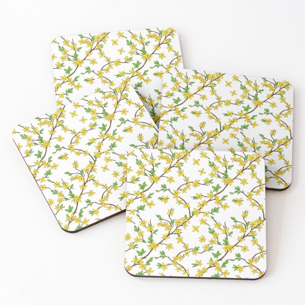Item preview, Yellow Forsythia Spring Branches Floral Pattern designed and sold by Owcomm.