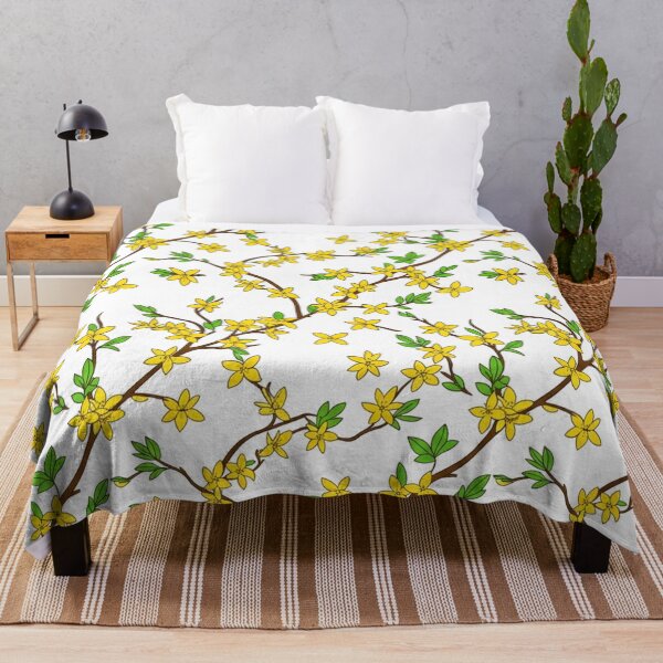 Item preview, Yellow Forsythia Spring Branches Floral Pattern designed and sold by Owcomm.