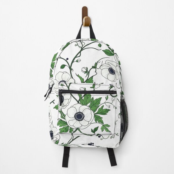 Item preview, Elegant White Anemone Flowers Botanical Pattern    designed and sold by Owcomm.