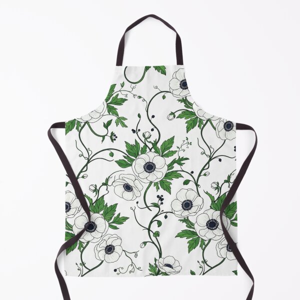 Item preview, Elegant White Anemone Flowers Botanical Pattern    designed and sold by Owcomm.