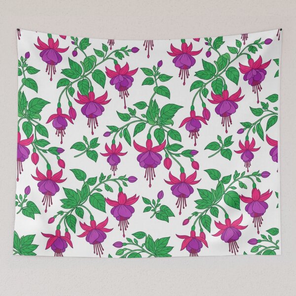 Item preview, Vibrant Fuchsia Flower Botanical Pattern    designed and sold by Owcomm.