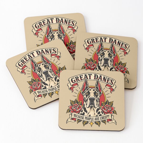 Item preview, Great Danes Because People Are Creepy Tattoo Portrait Art designed and sold by AmiGraph.