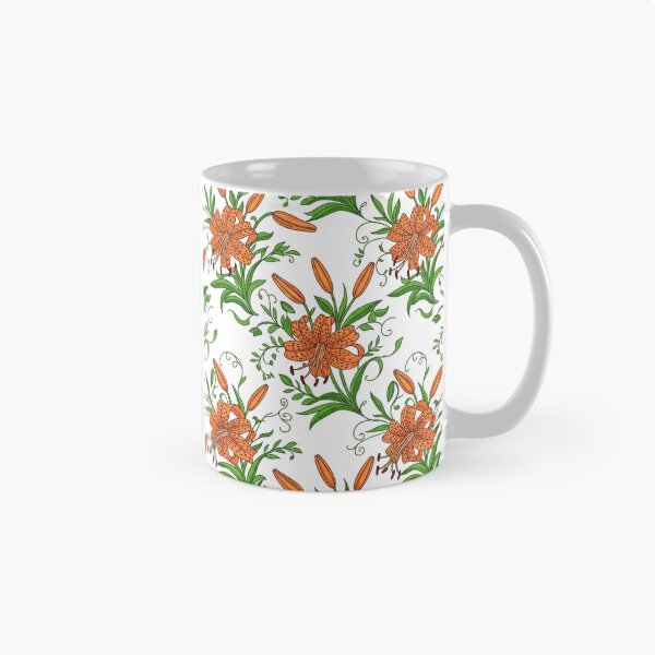 Item preview, Orange Tiger Lily Flower Floral Pattern    designed and sold by Owcomm.