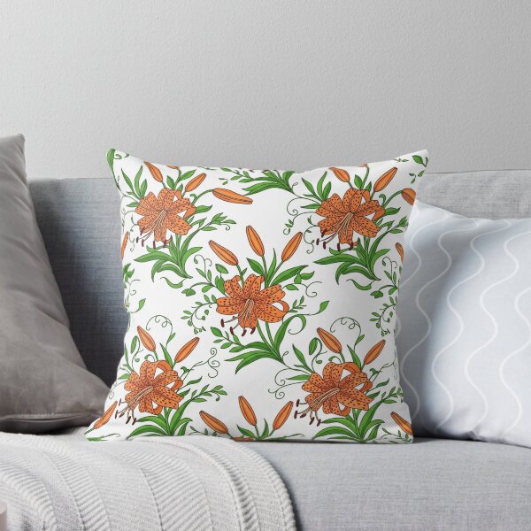 Item preview, Orange Tiger Lily Flower Floral Pattern    designed and sold by Owcomm.