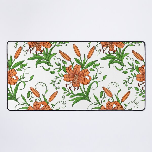 Item preview, Orange Tiger Lily Flower Floral Pattern designed and sold by Owcomm.