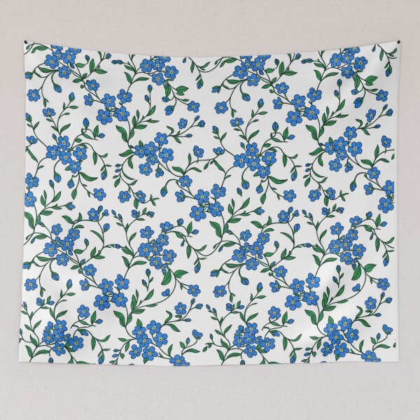 Item preview, Blue Forget Me Not Floral Pattern designed and sold by Owcomm.