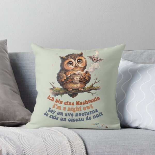 Item preview, WILDWISERS by HERMIE: Owl - I'm a night owl designed and sold by HERMIE-design.