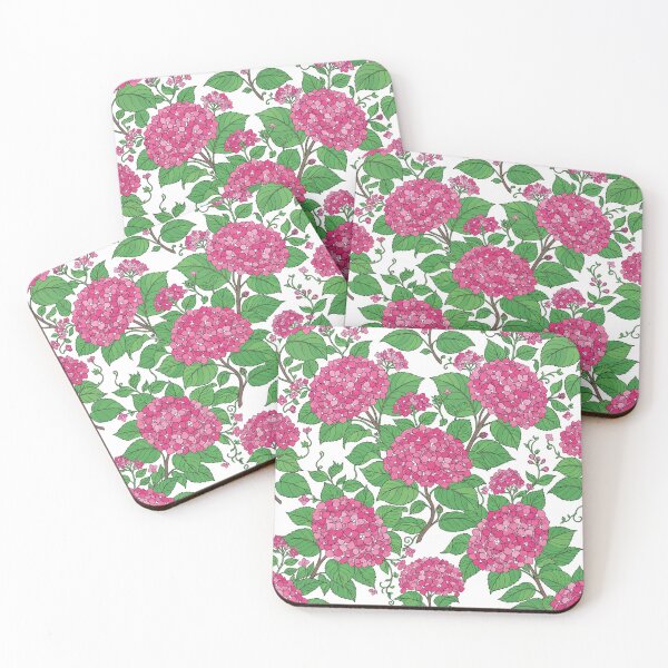 Item preview, Vibrant Pink Hydrangea Floral Garden Pattern    designed and sold by Owcomm.