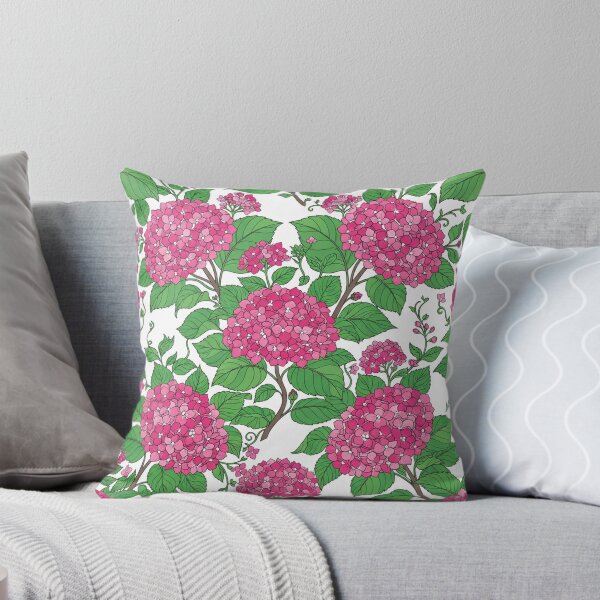 Item preview, Vibrant Pink Hydrangea Floral Garden Pattern    designed and sold by Owcomm.