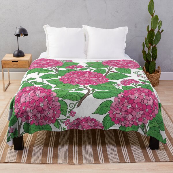 Item preview, Vibrant Pink Hydrangea Floral Garden Pattern    designed and sold by Owcomm.