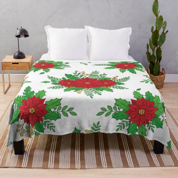 Item preview, Festive Poinsettia Floral Christmas Holiday Pattern    designed and sold by Owcomm.