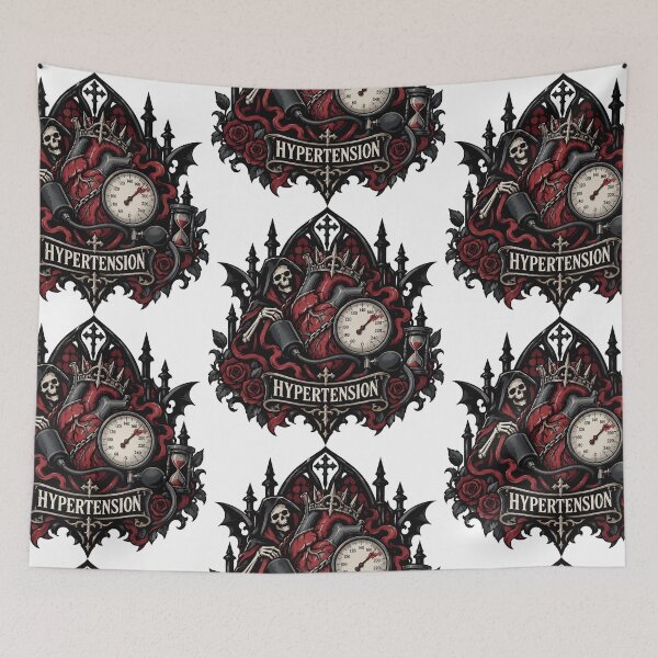 Item preview, Hypertension Gothic Street Brand Badge Illustration designed and sold by medicalkinoko.